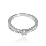 Pierścionek z brylantami 0,15ct białe złoto r14
