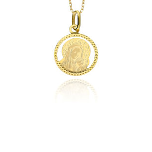 Medalik złoty pr.333 Matka Boska