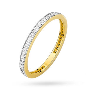 Pierścionek z brylantami W0585 0,29ct żółte złoto r16