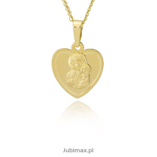Medalik złoty pr.585 Matka Boska serce