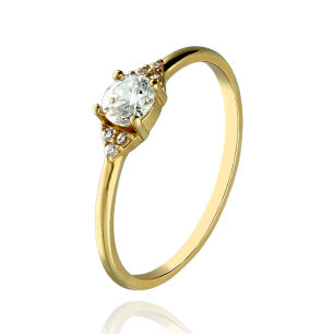 Pierścionek złoty pr.333 z cyrkoniami r18
