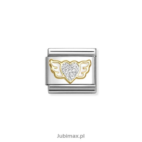 Nomination Link Gold 18K 030220-23 Serce ze skrzyd
