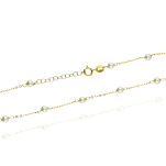 Naszyjnik złoty pr.585 z perłami 42cm