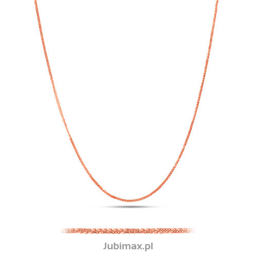 Łańcuszek złoty pr.585 spiga 50cm różowe złoto