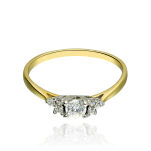 Pierścionek złoty pr.375 z cyrkoniami r14