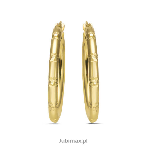 Kolczyki złote pr.333 koła ryflowane