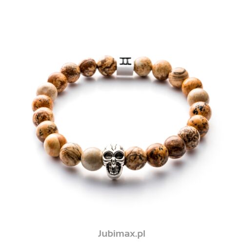 Bransoletka GEMINI C7M Classic Skull Beige
