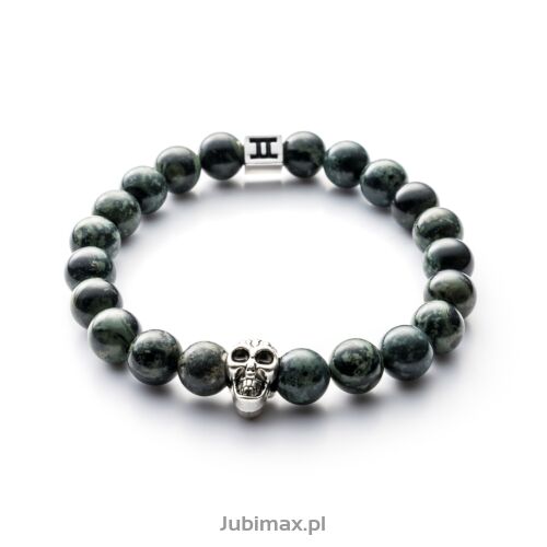 Bransoletka GEMINI C3M Classic Skull Green