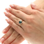 Pierścionek london blue topaz 1,54ct i brylanty r11 - 3