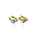 Kolczyki z brylantami 0,18ct żółte złoto