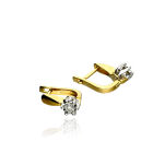 Kolczyki z brylantami 0,18ct żółte złoto