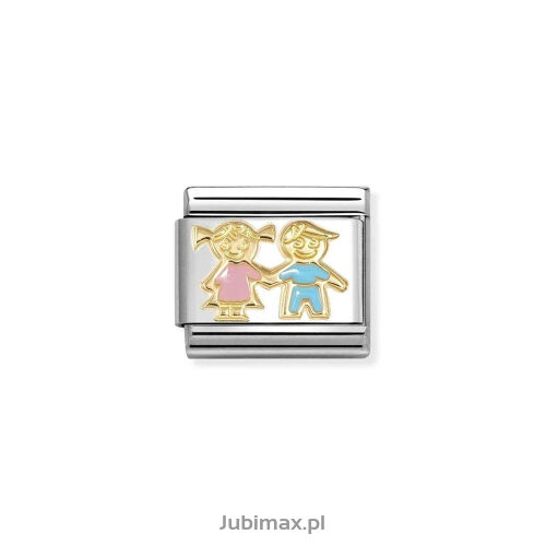 Nomination Link Gold 18K 030272-92 Brat i siostra