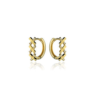 Kolczyki złote pr.375 z cyrkoniami