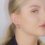 Kolczyki złote pr.333 z cyrkoniami koła - 3