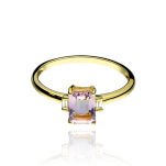 Pierścionek z ametrinem 0,70ct i brylantami r16
