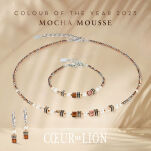 Kolczyki Coeur de Lion 4567-20-1100 GeoCUBE Sparkling Princess Mocha Mousse - 2