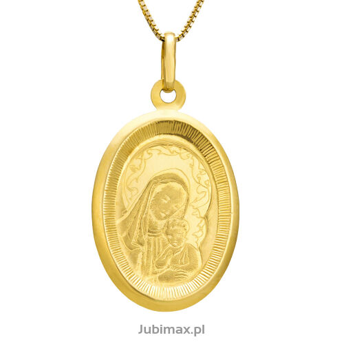 Medalik złoty pr.585 Matka Boska