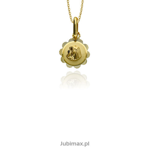 Medalik złoty pr.585 Matka Boska