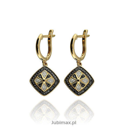 Kolczyki z brylantami 0,47ct żółte złoto