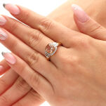 Pierścionek z morganitem 1,85ct i brylantami r14 - 3