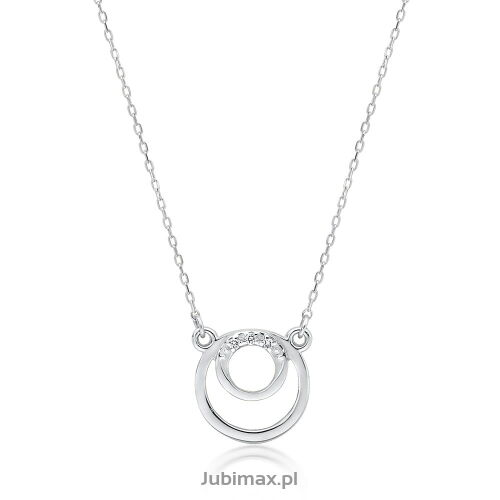 Naszyjnik z brylantami C33 0,015ct białe złoto