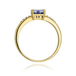 Pierścionek z tanzanitem W077 0,40ct żółte złoto r16
