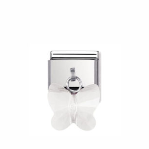 Nomination Link Steel 030604-10 Motyl kryształowy