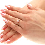 Pierścionek z brylantami 0,15ct żółte złoto r15 - 3
