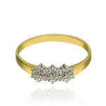 Pierścionek złoty pr.375 z cyrkoniami r16