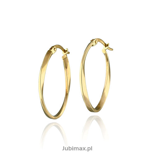Kolczyki złote pr.333 owalne kręcone