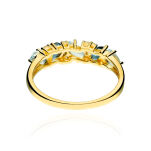 Pierścionek z topazami 1,27ct i brylantami r18