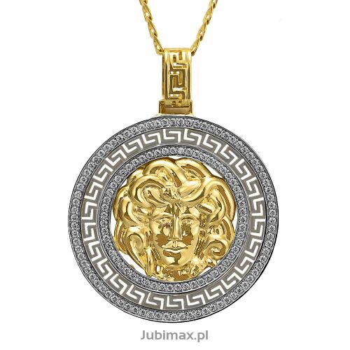 Zawieszka złota pr.585 z cyrkoniami medusa