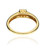 Pierścionek z brylantami 0,15ct żółte złoto r12