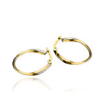 Kolczyki złote pr.375 z białym złotem