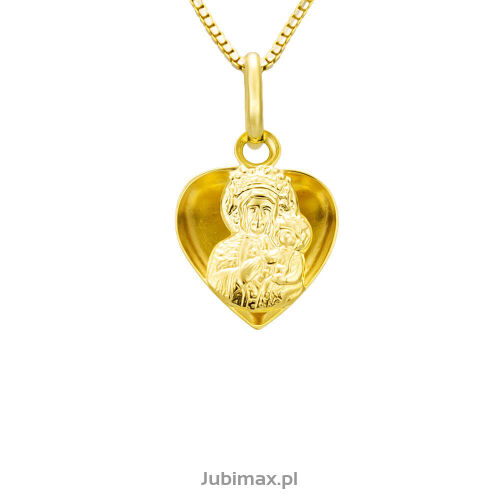 Medalik złoty pr.585 Matka Boska serce