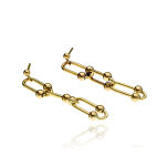 Kolczyki złote pr.585 Dallacqua łańcuch