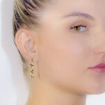 Kolczyki złote pr.585 Dallacqua łańcuch - 3