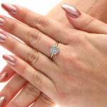 Pierścionek z brylantami 0,15ct żółte złoto r17 - 3