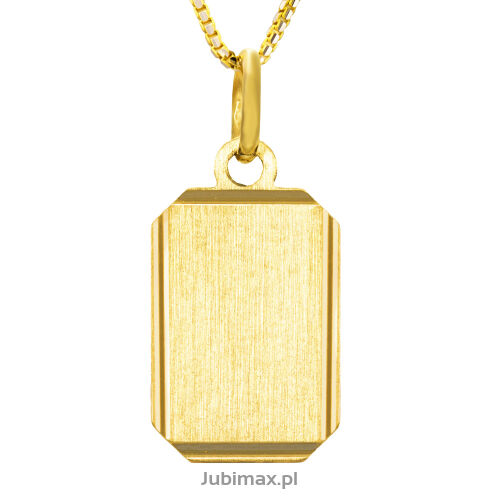 Zawieszka złota pr.585 blaszka satyna