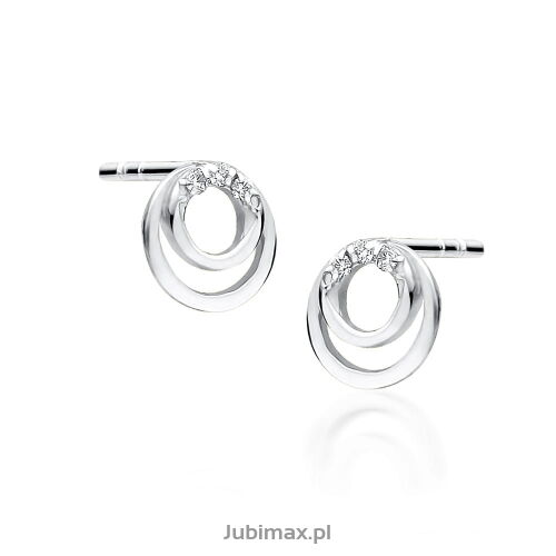 Kolczyki z brylantami CK033 0,03ct białe złoto