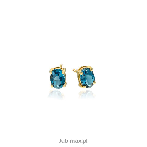 Kolczyki topaz london blue 1,76ct