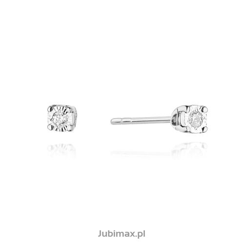 Kolczyki z brylantami KO58 0,06ct białe złoto