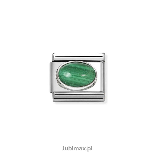 Nomination Link Silver 925 330510-48 Malachit