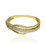 Pierścionek złoty pr.375 z cyrkoniami r14