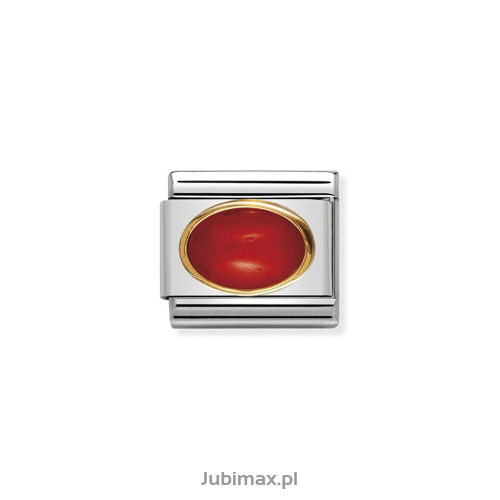 Nomination Link Gold 18K 030502-11 Koral czerwony