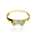 Pierścionek złoty pr.375 z cyrkoniami r13