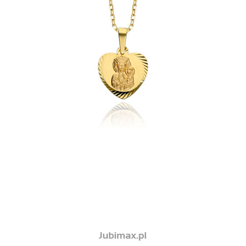 Medalik złoty pr.375 Matka Boska serce