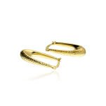 Kolczyki złote pr.585 młotkowane owalne