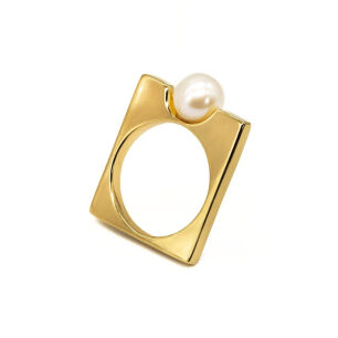 Pierścionek srebrny Leis Perła r16