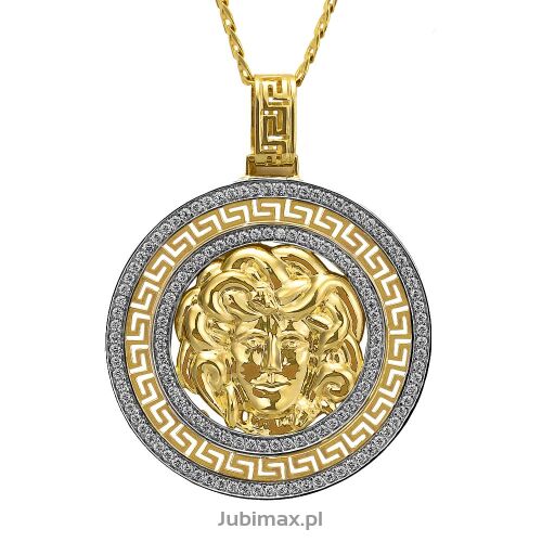 Zawieszka złota pr.585 z cyrkoniami medusa